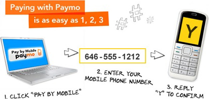 Payment with Paymo using a phone number